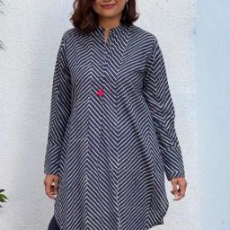 Chidiyaa Sumaira Block Printed Cotton Kurta-picture-10