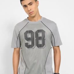 Ajile By Pantaloons Grey Relaxed Fit Printed Sports T-Shirt-image-69