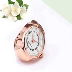 Peora Rose Gold Analog Watch Style Stretchable Casual Ring-image-61