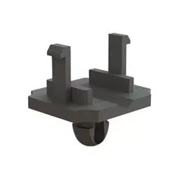 ESSENTRA COMPONENTS Cable Management Accessories FLAT FIBER GUIDE, HOLE DIA - 0.098", BLK, OFFGSP-F-19-BK (Pack of 2)-36