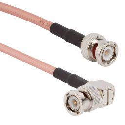 AMPHENOL RF RF Coaxial Cable Assemblies RF CABLE, BNC PLUG-R/A BNC PLUG, 9.9", 095-850-266M025-image-86