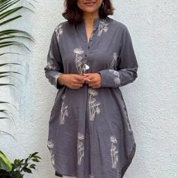 Chidiyaa Tarini Block Printed Cotton Kurta-image-31