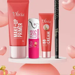 Olivia Set Of 4 Basic Makeup Look With Primer, BB Cream, Kajal & Lip Balm-13