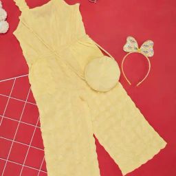 Pantaloons Junior Kids Yellow Regular Fit Jumpsuit-picture-41