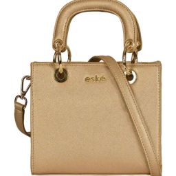 Eske Gold Sofia Textured Small Satchel-26
