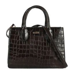 Eske Brown Noah Animal Effect Large Leather Satchel-13