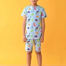 Anthrilo Kids Sky Cotton Printed T-Shirt & Short-image-98