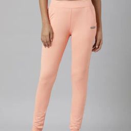 SHOWOFF Peach Slim Fit Mid Rise Trackpants-image-52