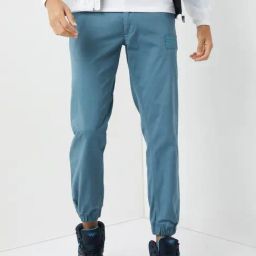 Wildcraft Teal Blue Cotton Regular Fit Joggers-image-5