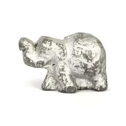 DOKCHAN Silver Toned Textured Lead Elepahant-24