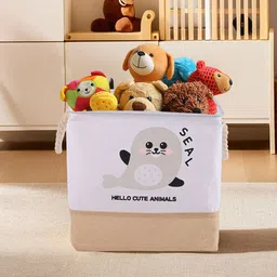 Aura White & Beige Foldable & Collapsible Storage Box-14