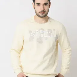 Spykar White Slim Fit Printed Sweatshirt-image-57