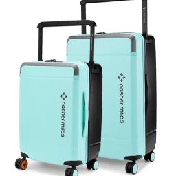 Nasher Miles Pastel Green Black Oslo Medium Hard Sided Checked Luggage Set of 2 - 55 & 66 cm-image-23
