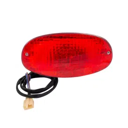 Deutsche Tail Light Fit for Bajaj Avenger 150/Bajaj Avenger 180/Bajaj Avenger 200 Halogen Brake Light for Bike (Red) Oem-DEUS-3430-3