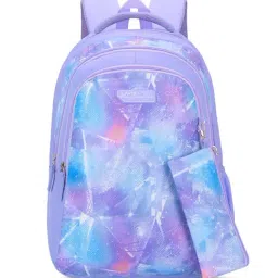 LAVIE SPORT Purple Printed Large Backpack With Pouch-image-58