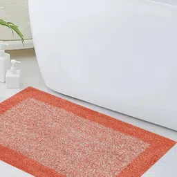 Aura Orange-Coloured Textured Anti-Skid Doormat-44