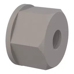 ESSENTRA COMPONENTS Plastic Nuts LOCKING HEX NUT, 0700440LN (Pack of 10)-80