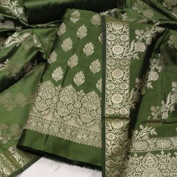 Meena Bazaar Art Silk Unstitched Dress Material-image-69