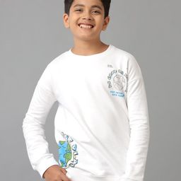 UNDER FOURTEEN ONLY Boys Cotton Graphic Printed Round Neck Sweatshirt-image-29