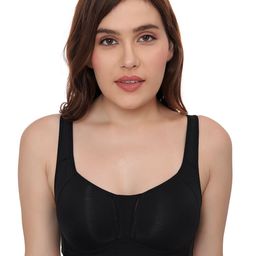 PLUMBURY Full Coverage Lightly Padded Side Shaper Seamless Rapid Dry Minimizer Bra-picture-22