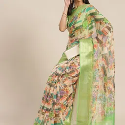 DIVASTRI Floral Zari Organza Saree-picture-10