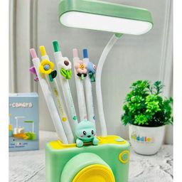 Sanjary Table Lamp camera Design Desk Lamp 2 in 1 Study Desk LED Lamp Rechargeable Desk Lamp with Sharpener Study Desk Light for Study colour may vary-18