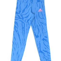 Adidas Kids Knit Full Length Printed Tights with Brand Logo Print - Blue-image-62