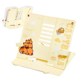 Elecart Capybara Yellow Metal Book Stand-25