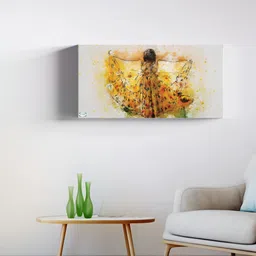 SIVOM White & Yellow Abstract Canvas Wall Art-image-21