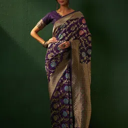 DIVASTRI Woven Design Zari Banarasi Saree-image-66