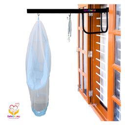 SafeChamp Roxy Baby Swing Cradle with Mosquito Net Pillow Spring And Metal Window Cradle Hanger  - Blue image 5