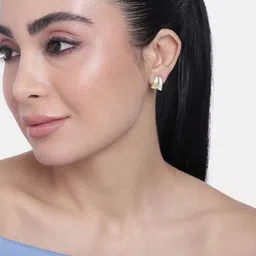 Estele Gold-Plated Contemporary Studs-33