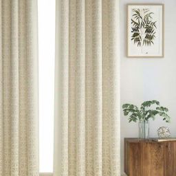 Fabindia Home Mehreen Cream Cotton Curtain-20