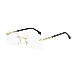 Hugo Boss Gold Rectangular Eye Frames for Men-image-62