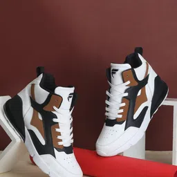 Field Care Men Colourblocked PU High-Top Sneakers-43