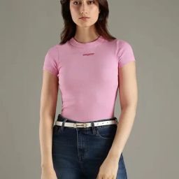 Tommy Hilfiger Pink Cotton Slim Fit T-Shirt-picture-28