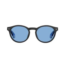 Polaroid PLD 6081/G/CS Blue Polarized Round Clip-On Sunglasses-image-74