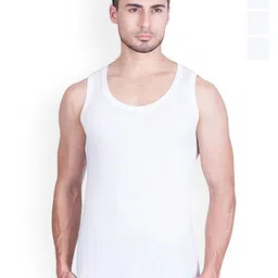 CAVENDERS Pack Of 4 Pure Cotton Gym Vests soft White Premium quality Dno-v217st-image-64
