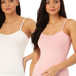 Lady Lyka Multicolor Cotton Camisole (Pack Of 2)-picture-13