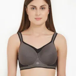 Soie Grey Non Wired Padded Sports Bra-image-36