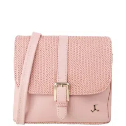 Mochi Pink Textured Medium Sling Handbag-7