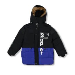 Passion Petals Kids Blue & Black Quilted Jacket-image-67