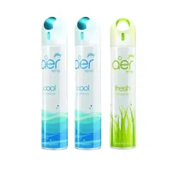 Godrej Aer 2 X Cool Surf Blue, 1 X Fresh Lush Green Aer Freshner Liquid Spray (Pack of 3)-28