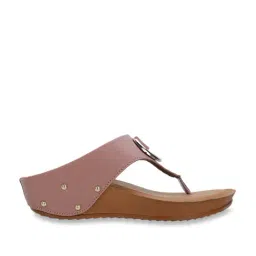 Iconics Women's Pink Thong Wedges-image-66