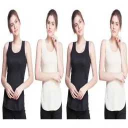 Dollar Missy Black & Beige Cotton Camisole (Pack of 4)-image-86