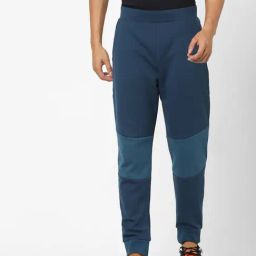 Celio* Navy Cotton Regular Fit Colour Block Joggers-image-20