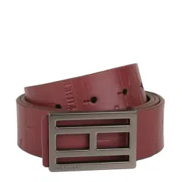 Tommy Hilfiger Maroon Leather Reversible Belt for Men-image-67