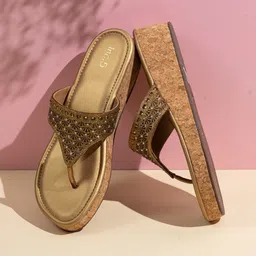 Inc 5 Embellished Ethnic Wedge Round Toe Heels Sandals-25