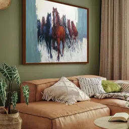 The Art House Abstract Multicolor Canvas Painting-20