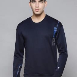 ALCIS Blue Slim Fit Printed Sweatshirt-image-72